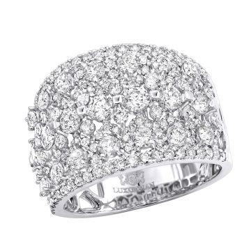 Women's 14K Gold Diamond Cocktail Right Hand Wedding Ring | Pave Prong Set | 2.75ct