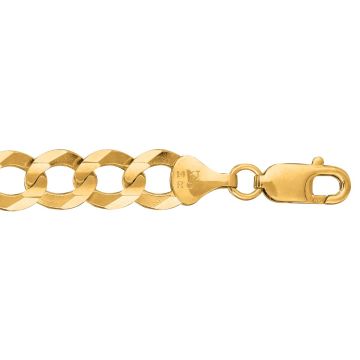 Men's Gold Chain Solid Curb Chain 14K Yellow Gold