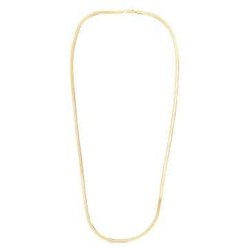 Men's Gold Chain Solid Herringbone Chain 14K Yellow Gold