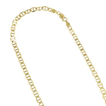 10K Yellow Gold Solid Mariner Chain For Men